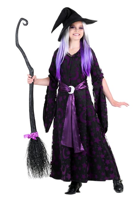 Purple witch halloweenc ostume